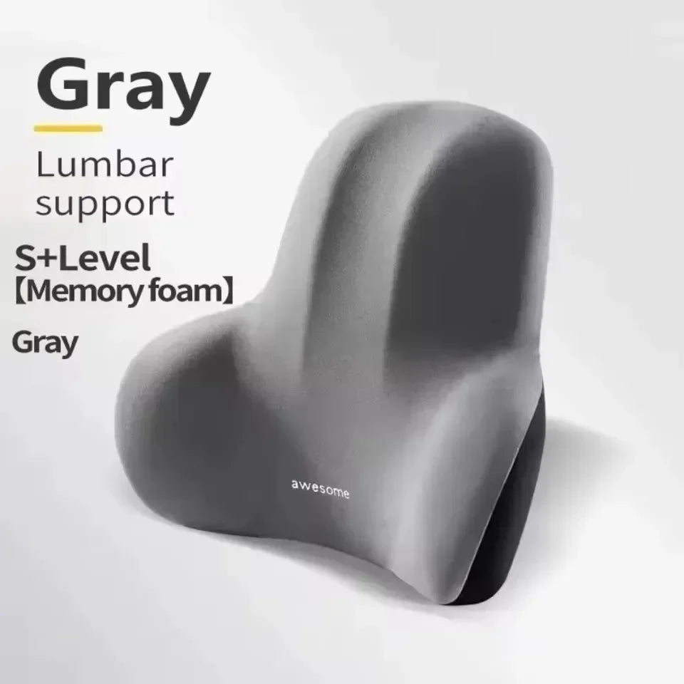 Car Office Lumbar Cushion Headrest Memory Foam Pain Relief Protection Lumbar Back Cushion Multi Functional Cars Travel Supplies
