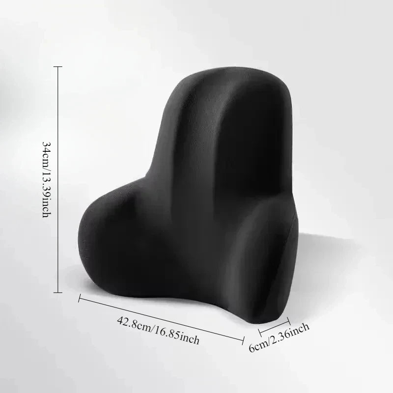 Car Office Lumbar Cushion Headrest Memory Foam Pain Relief Protection Lumbar Back Cushion Multi Functional Cars Travel Supplies