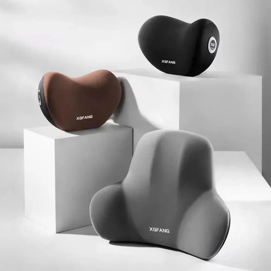 Car Office Lumbar Cushion Headrest Memory Foam Pain Relief Protection Lumbar Back Cushion Multi Functional Cars Travel Supplies