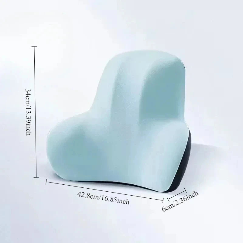 Car Office Lumbar Cushion Headrest Memory Foam Pain Relief Protection Lumbar Back Cushion Multi Functional Cars Travel Supplies