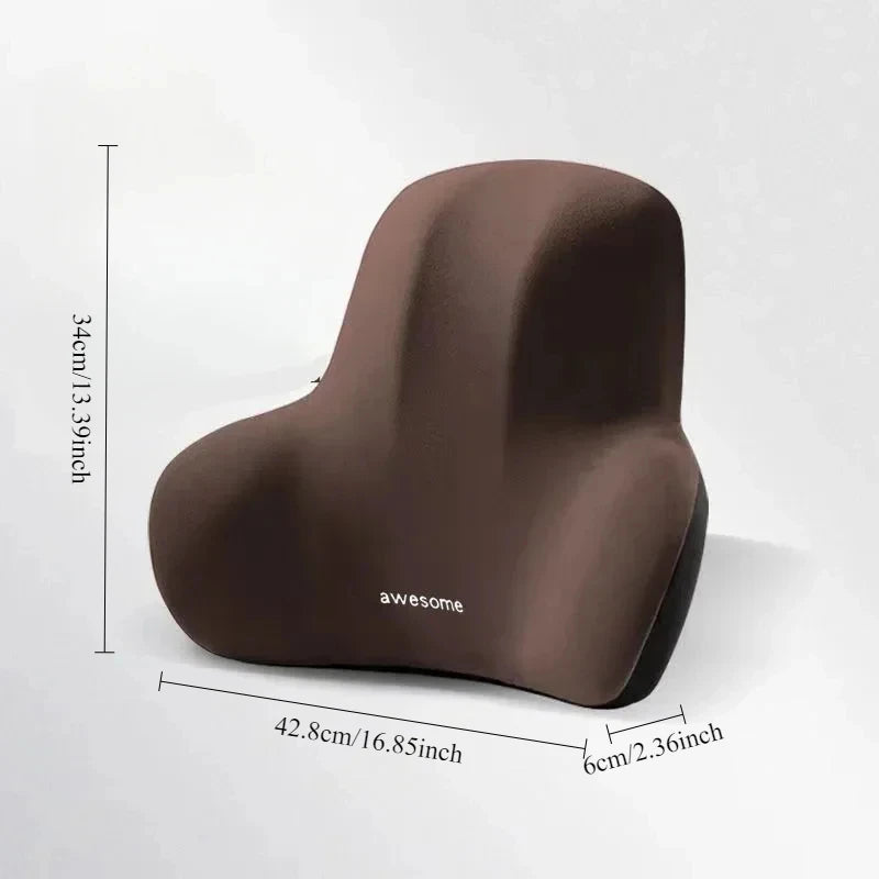 Car Office Lumbar Cushion Headrest Memory Foam Pain Relief Protection Lumbar Back Cushion Multi Functional Cars Travel Supplies