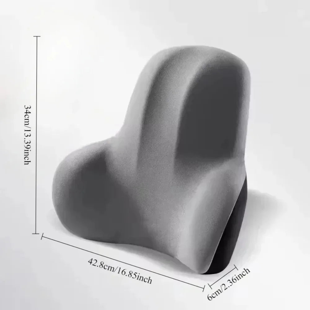 Car Office Lumbar Cushion Headrest Memory Foam Pain Relief Protection Lumbar Back Cushion Multi Functional Cars Travel Supplies