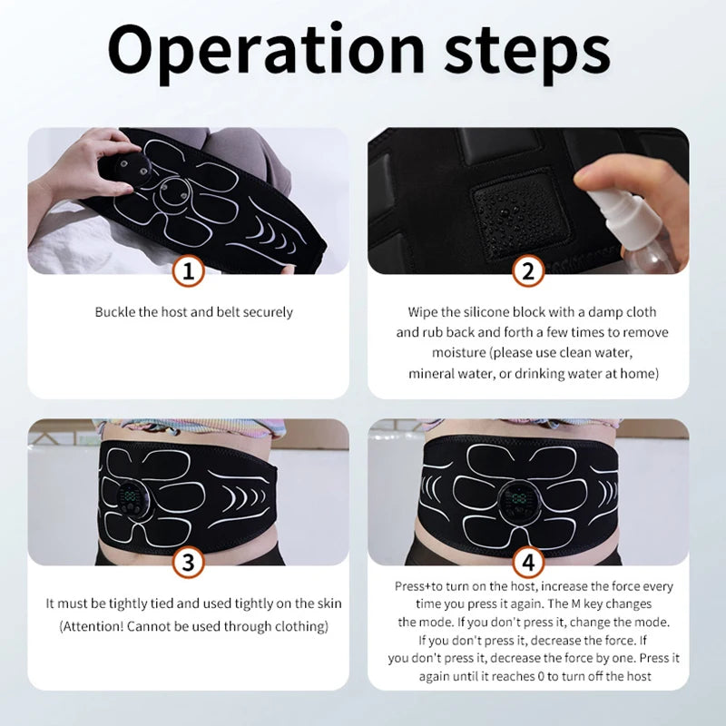 Balance-Peak EMS BODYFIT
Muscle Stimulator Abs Trainer Abdominal Muscle Toner Electronic Toning Belts Fitness Massage Slimming Device USB Recharge