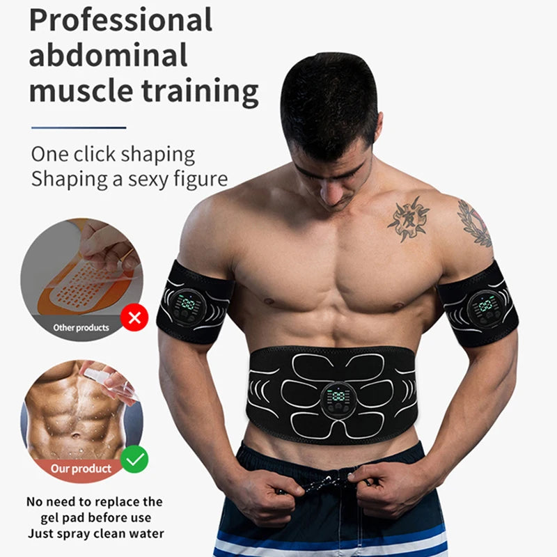 Balance-Peak EMS BODYFIT
Muscle Stimulator Abs Trainer Abdominal Muscle Toner Electronic Toning Belts Fitness Massage Slimming Device USB Recharge