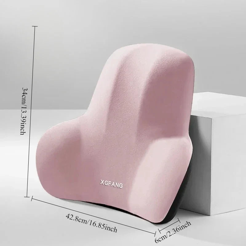 Car Office Lumbar Cushion Headrest Memory Foam Pain Relief Protection Lumbar Back Cushion Multi Functional Cars Travel Supplies