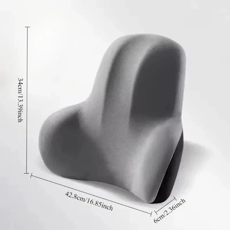 Car Office Lumbar Cushion Headrest Memory Foam Pain Relief Protection Lumbar Back Cushion Multi Functional Cars Travel Supplies